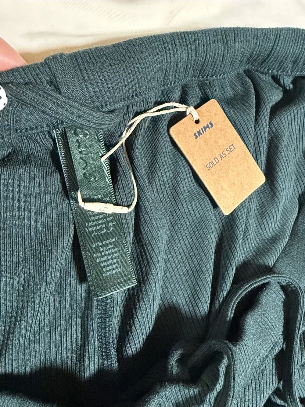 Skims pj pants XS dark green